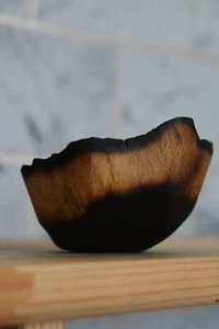 Small Wooden Bowl, Yakisugi, Handmade - Picture 1 of 8