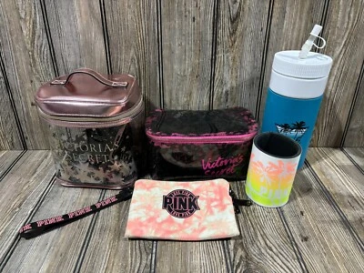 Juego de bolsas de maquillaje Victoria's Secret, Koozie, botella de bebida Foto 1 de 4