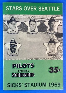 1969 Seattle Pilots Program / Scorecard - Boston Red Sox - Yastrzemski - Bild 1 von 8