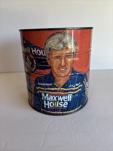 Vintage Maxwell House Sterling Marlin Nascar Tin Coffee Cans - Picture 1 of 7