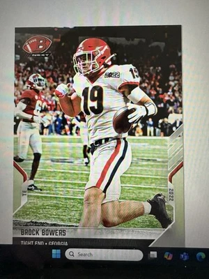 2022 BOWMAN NEXT BROCK BOWERS SP RC SP VEGAS RAIDERS GEORGIA BULLDOGS QTY  /872 - Image 1 of 2