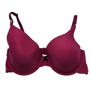 Maidenform Womens Sz 36D Classic Lightly Lined T Shirt Bra Dark Pink - Picture 1 of 4