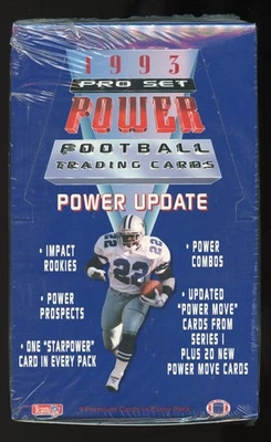 1993 Pro Set Power Update Football Hobby Box - 48 packs - Factory Sealed - Image 1 of 4