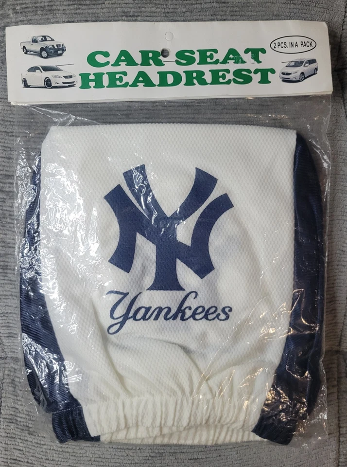 Чехол на подголовник автомобильного сиденья New York Yankees - упаковка 2 шт. - универсальный размер - новый из старых запасов - Изображение 1 из 1