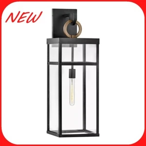 Hinkley Porter 29" High Black LED Outdoor Wall Light Lantern     R27 - Picture 1 of 1
