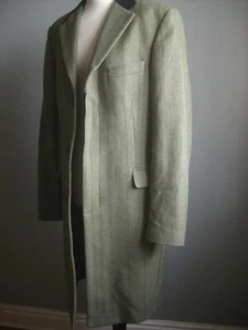 M&S LONG TWEED JACKET coat PURE NEW WOOL 40 moon luxury velvet collar ODERMARK - Picture 1 of 23
