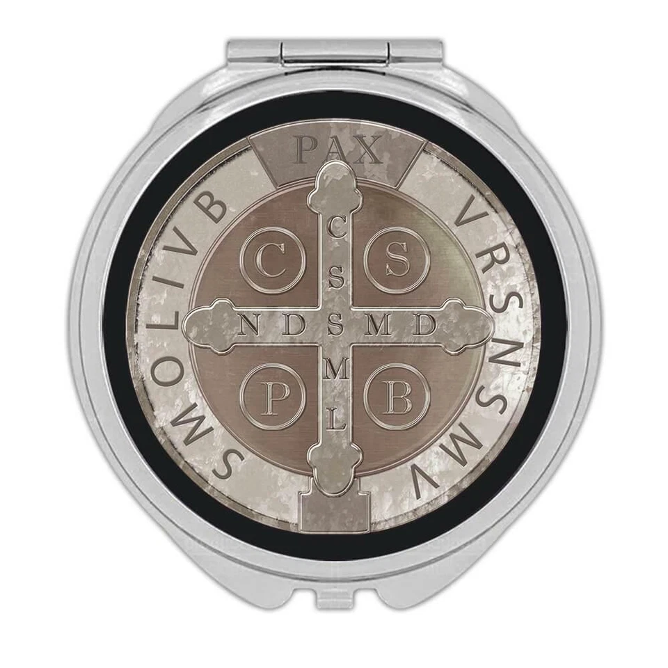 Gift Compact Mirror : Saint Benedict Medal Catholic Religious Religion Classic - Image 1 of 1