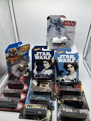 2017 Hot Wheels Star Wars Disney Set 1-8 Character Cars New Plus Extras - Image 1 of 4