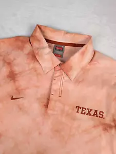 Polo vintage Texas Longhorns Nike Team Fit Dry autentica da uomo piccola arancione tinta unita - Foto 1 di 11