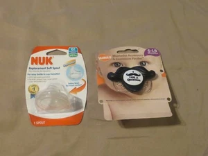 NUK Replacement Silicone Spout and ULUBULU I Mustache You A Question Pacifier - Picture 1 of 2