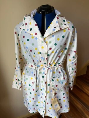Emma Bridgewater Cream Polka Dot Packable Rain Coat size M - Image 1 of 4