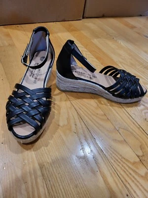 Eric Michael Women Colleen Marilyn Black Espadrilles US 6 EUR 36 Open Toe Sandal - Image 1 of 4