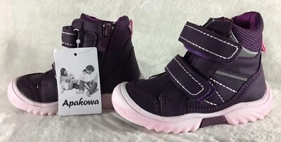 Botas para niños Apakowa talla 6 azul marino zapatos de caña alta correas de doble gancho Foto 1 de 4