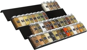 Lifewit Gewürzschublade Organizer Gewürzregal Gewürzgläser Aufbewahrung Tablett für 4 - Bild 1 von 4