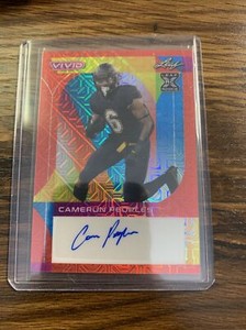 Camerun Peoples 2023 Leaf Vivid Football XRC Rookie Red Mojo Auto #/8