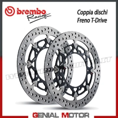 Coppia Dischi Freno Brembo Racing TDrive Ducati Monster S4 RS 1000 320 2006 2007 Foto 1 de 4