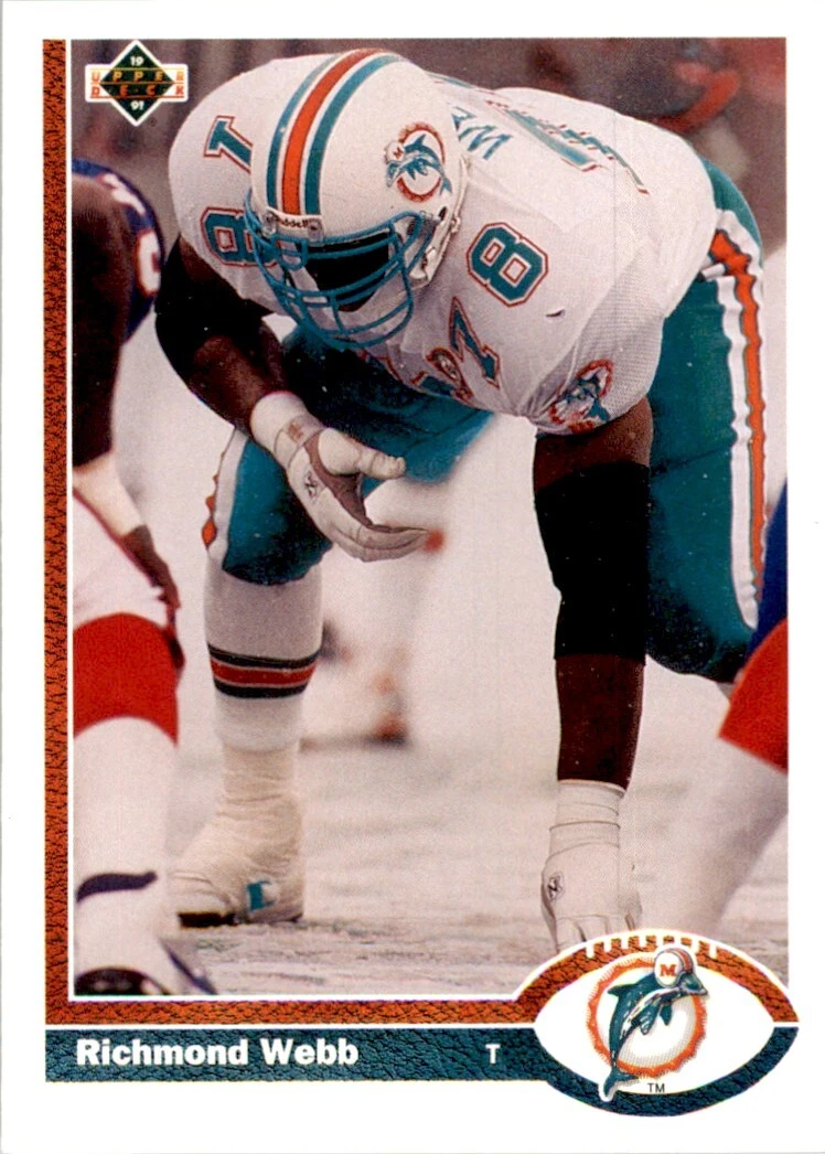 1991 Upper Deck Richmond Webb Football Cards #381