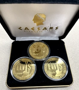 Caesars Casino Atlantic City Casino Elvis Presley 20th Anniversary Coin Set 1979-99 - Bild 1 von 5