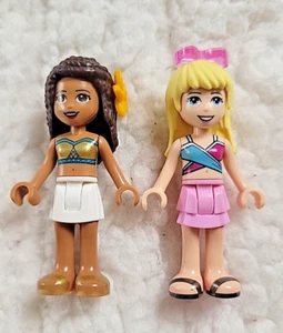 Lego Friends Minifigure Stephanie 330 Andre 334 Pool Party - Picture 1 of 6
