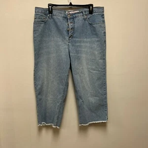 Faded Glory Jeans 16W Women's Plus Size Button Fly Straight Blue Denim Dark Wash - Picture 1 of 6