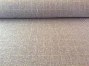 Fife grau reine Wolle Nadel Karo 140 cm/54" Vorhang/Polster/Bastelstoff - Bild 1 von 3