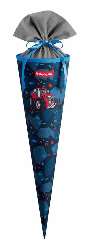 Step by Step School Cone Schultüte Tractor Freddy dunkelblau blaugrau Neu - Bild 1 von 1