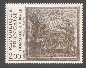 France #1781 (A913) VF MNH - 1981 2fr Men Leading Cattle, 2nd Cent. Roman Mosaic - Picture 1 of 1