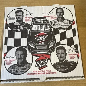 Pizza Hut 1990s NASCAR Large Pizza Promotional Box Jeff Gordon Labonte More - Picture 1 of 4