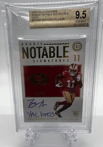 Brandon Aiyuk 2020 Panini Encased Rookie Notable Signatures/25 - BGS 9,5 automático 10 - Imagen 1 de 3
