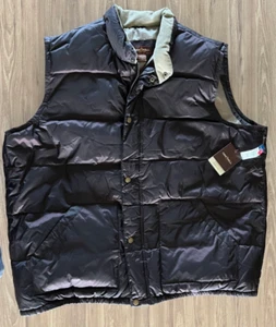 NEU mit Etikett Oak Hill braune gefütterte Daunenweste 4XLT Knopfleiste/Reißverschluss - Bild 1 von 13