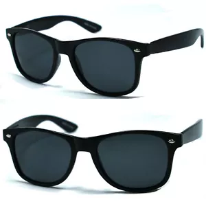 Gafas de sol retro clásicas de diseño polarizadas con marco cuadrado - negras WF08 - Imagen 1 de 1