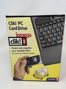 Iomega Clik! 40mb PC Card Drive Disc CD ROM Case for PC Laptops Japan Vintage - Picture 1 of 4