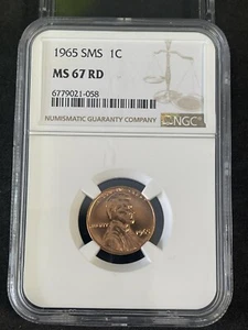 1965 SMS 1c NGC MS 67 RD Bright - Picture 1 of 2