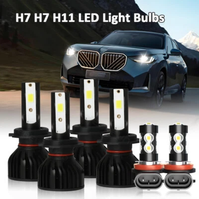 Faro delantero LED haz alto/bajo + bombillas antiniebla para BMW X3 2004 2005-2014 Foto 1 de 4