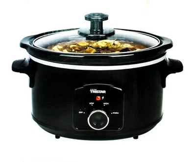 Tristar Slow Cooker Schongarer 3,5 Liter 3 Programme Edelstahl VS-3915