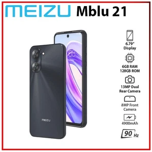 (New) MEIZU Mblu 21 6GB+128GB BLACK Dual SIM Unlocked Android Mobile Phone - Bild 1 von 4