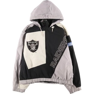 Vintage 90'S Pro Player NFL Los Angeles Raiders Half-Zip Padded Puffer Jacke... - Picture 1 of 19