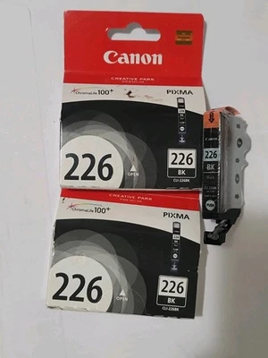 3 Genuine Canon Pixma Series 226 BK Black Ink Cartridges  - Image 1 of 3