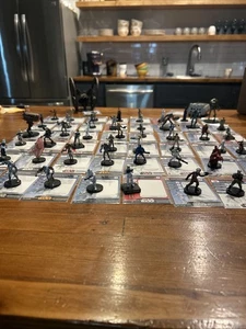 WOTC Lot of 50 Star Wars Miniatures No Duplicate all with Sleeved cards Hailfire - Picture 1 of 19