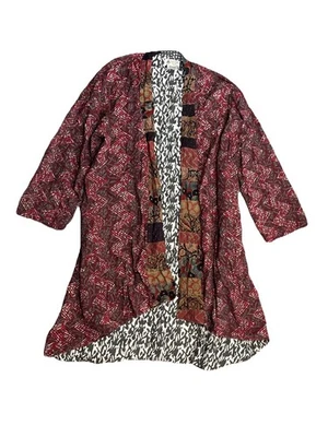 Chaqueta bohemia plumero para mujer 100 % algodón talla 2W 2X Foto 1 de 4