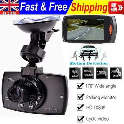 1080P HD Car Dash Cam Camcorder Night Vision DVR Dashboard Recorder Camera UK - Image 1 of 4