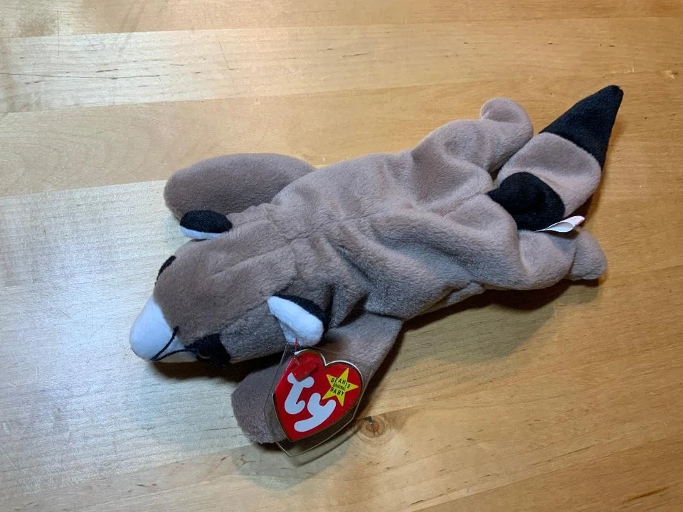 LINGO TY Beanie Baby The Raccoon 1995 de colección muy raro con etiqueta Foto 1 de 1