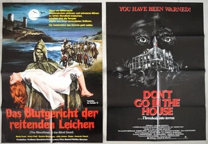 5x Original Kinoplakate HORROR- DAS BLUTGERICHT DER REITENDEN LEICHEN etc. - Picture 1 of 7