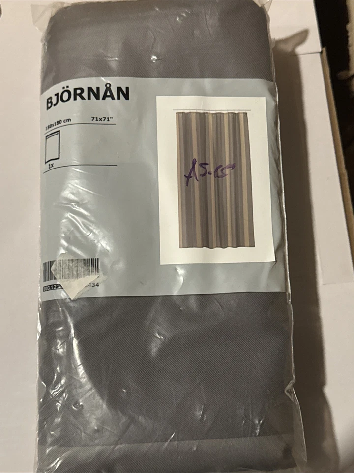 IKEA Bjornan Cortina de Ducha 103.920.74 Beige Marrón 003.122.85 NUEVO Foto 1 de 1