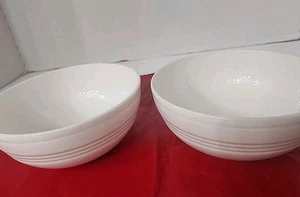 Set of 2 LENOX Tin Can Alley 5.5" White Fruit Bowls  EUC - Picture 1 of 5
