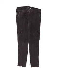 ARMANI Womens Cargo Skinny Jeans EU 42 Large W30 L28 Black Cotton JU13 - Picture 1 of 4