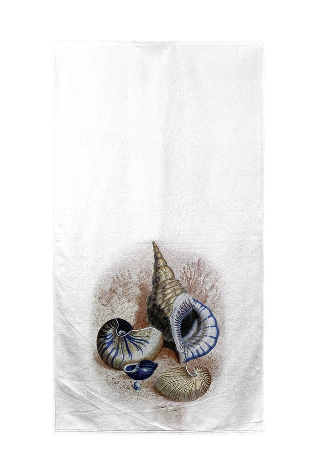 Toalla de playa antigua conchas de mar Betsy Drake Foto 1 de 1