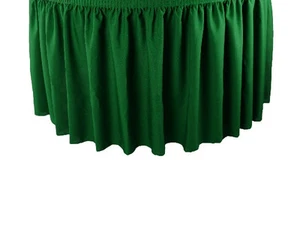 14' WHITE PREMIUM FLAME RETARDANT TABLE SKIRTS - FIRE RESISTANT TABLE SKIRTING - Picture 1 of 1