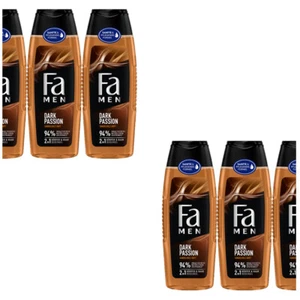 6x250ml Fa Men 2in1 Duschgel Dark Passion | Körper Haar Sandelholz - Bild 1 von 1