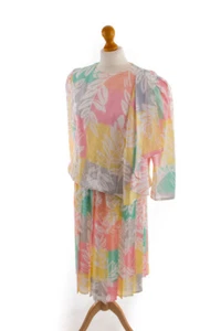 Vintage orig 80er Kleid pastell ausgefallen MARYLIN Boho Disco 38 - Bild 1 von 7